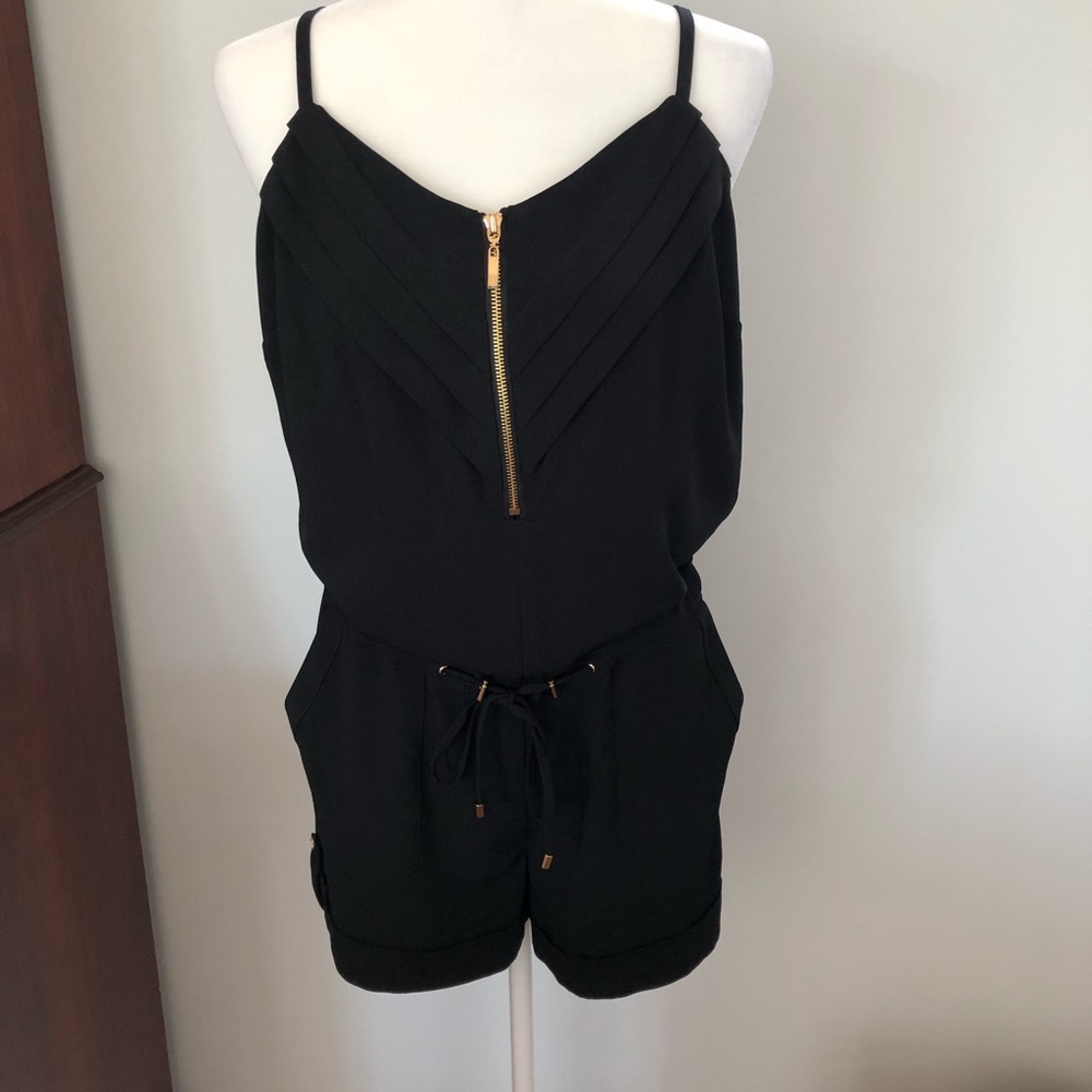 Caché Zipper-Front Romper